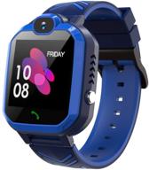 kids waterproof smart watch phone: gps/lbs tracker watch for 3-12 year olds - perfect christmas/birthday gift (ios/android compatible, sim card not included) logo