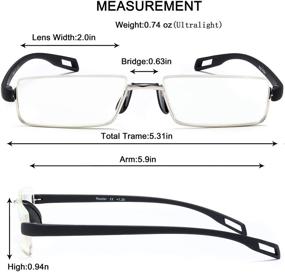 img 3 attached to 👓 Protective EYEURL Reading Glasses: Half Frame Blue Light Blocking Readers for Men and Women, +2.5 Anti Glare/UV/Eye Strain