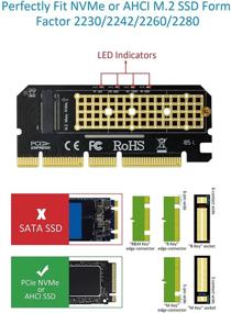 img 3 attached to 💻 ADWITS Плата адаптера M.2 Key M NVME и AHCI SSD до PCIe, совместима с Samsung 960 970 EVO PRO WD Black и другими, поддерживает PCIe 4X 8X 16x