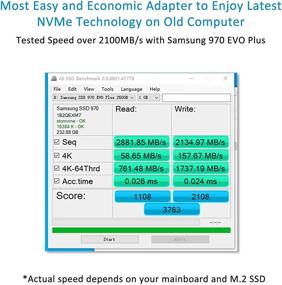 img 1 attached to 💻 ADWITS Плата адаптера M.2 Key M NVME и AHCI SSD до PCIe, совместима с Samsung 960 970 EVO PRO WD Black и другими, поддерживает PCIe 4X 8X 16x