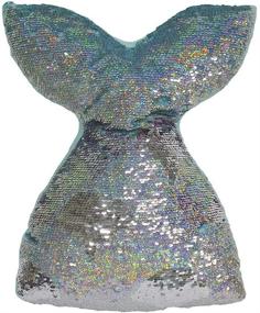 img 3 attached to 🧜 iscream Mermazing Mermaid Tail 19" Reversible Sequin Soft Fleece Back Accent Pillow: A Magical Addition to Your Home Decor