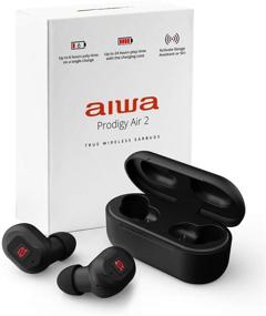 img 3 attached to 🎧 Погрузитесь в музыку с Aiwa Prodigy Air 2 TWS Беспроводными наушниками - Быстрая зарядка для прекрасного истинного беспроводного стерео звучания