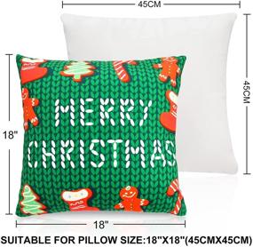 img 1 attached to Christmas Farmhouse Decorations Holiday Cushion Bedding in Decorative Pillows, Inserts & Covers
