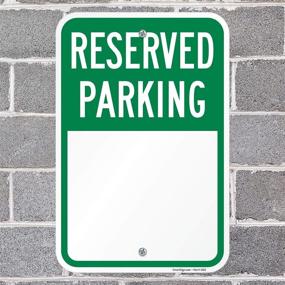 img 1 attached to Reserved Parking Write SmartSign Aluminum