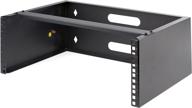 🔌 low profile 4u wall mount network rack - 19" patch panel bracket for network switches, it equipment - 13.78" depth - 44lb (20kg) capacity (wallmount4) logo