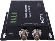 avue hdmi to sdi converter with 1080p 1080i 720p 576i 480i support and dual sdi outputs, ideal for broadcasting logo