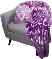 🎁 purple grandmother throw blanket - warm, soft fuzzy fleece for extra comfort – ideal gift for every kind, loving, caring & inspiring grandma – blankiegram logo