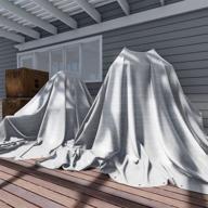 солнцезащитная палатка sunshades depot 10x14 футов с водонепроницаемым чехлом с люверсами - идеальное укрытие для кемпинга, палатки, убежища и открытых мероприятий - усиленный дизайн против разрывов - 10 миллиметровое белое полиэтиленовое полотно. логотип