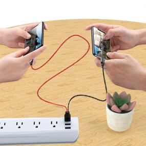img 2 attached to Power Up with the Multi Charger Cable: 2-in-1 3Ft Universal Phone Charger Cord for Fast Charging - Type C/iPhone Lightning Connector for iPhone/Samsung S8/LG/Pixel/Huawei Android/Tablets