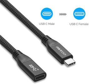 img 1 attached to RIITOP Кабель USB-C Extension Короткий (2FT) для Nintendo Switch, MacBook Pro, Dell XPS - Thunderbolt 3 совместимый