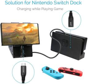 img 2 attached to RIITOP Кабель USB-C Extension Короткий (2FT) для Nintendo Switch, MacBook Pro, Dell XPS - Thunderbolt 3 совместимый