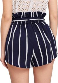 img 3 attached to 🩳 SweatyRocks Women's Striped Summer Beach Shorts: Comfy Casualwear with Elastic Waist