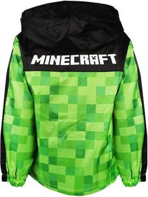 img 1 attached to 🧥 Premium Minecraft Boys Jacket: Waterproof Hoodie Creeper Fleece Lined Raincoat for Ultimate Protection