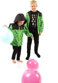 img 3 attached to 🧥 Premium Minecraft Boys Jacket: Waterproof Hoodie Creeper Fleece Lined Raincoat for Ultimate Protection