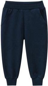 img 1 attached to Active Toddler Girls' Jogger Sweatpants - 2 Pack Fleece Clothing for Movement