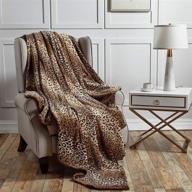 🐆 softan flannel blanket - lightweight, super soft, ultra luxurious plush fleece leopard print blankets, king size (90" x 108") logo