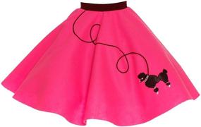 img 4 attached to 🎀 Handmade Retro Felt Skirt - 1950s Poodle Skirt for Girls, Ideal Children’s Costume for Halloween, Proudly Made in The USA