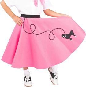 img 2 attached to 🎀 Handmade Retro Felt Skirt - 1950s Poodle Skirt for Girls, Ideal Children’s Costume for Halloween, Proudly Made in The USA