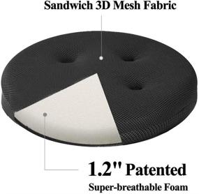 img 3 attached to 🪑 Baibu Super Breathable Round Bar Stool Cushion in Black - 12" - Cushion Only