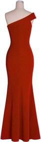 img 1 attached to Fazadess Womens Ruched Shoulder Evening Women's Clothing for Dresses