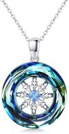 sterling swarovski crystal necklace snowflake logo