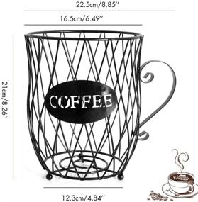 img 3 attached to ☕ JOYEUX Coffee Pod Holder - Large Capacity K Cup Storage & Organizer for Kitchen, Cafe, Bar - Black Coffee Bar Decor