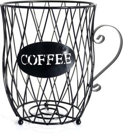 img 4 attached to ☕ JOYEUX Coffee Pod Holder - Large Capacity K Cup Storage & Organizer for Kitchen, Cafe, Bar - Black Coffee Bar Decor