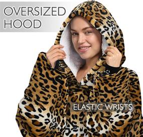 img 1 attached to Catalonia Extra-Large Hoodie Blanket Sweatshirt: Cozy Sherpa Pullover with Oversized Front Pocket - Ideal for Adults, Men, Women, Teens, Wife, Girlfriend