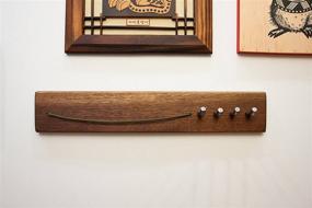 img 1 attached to 🕶️ The Henry Leonard Company Handmade Solid Walnut Sunglasses & Keys Wall Organizer: Stylish Storage Solution with Steel Hooks (18" Long)