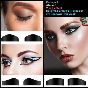 img 3 attached to Enhance Your Eye Makeup with 7-in-1 Eyeshadow Crease Line Kit: Eye Easy Makeup Stamp, Brow Models, Cut Crease Tool, Palette, Applicator Stencils - Perfect for Women and Girls!