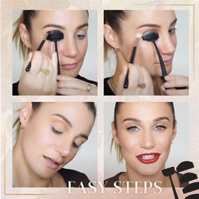 img 2 attached to Enhance Your Eye Makeup with 7-in-1 Eyeshadow Crease Line Kit: Eye Easy Makeup Stamp, Brow Models, Cut Crease Tool, Palette, Applicator Stencils - Perfect for Women and Girls!