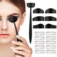 enhance your eye makeup with 7-in-1 eyeshadow crease line kit: eye easy makeup stamp, brow models, cut crease tool, palette, applicator stencils - perfect for women and girls! logo