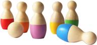 shumee wooden roly bowly pins toy set логотип