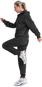 img 1 attached to 🔥 Stay Cozy and Stylish with Women's 2 Piece Sweatsuit: Winter Outfits with Sherpa Lined Hoodie and Jogger Tracksuit Set!