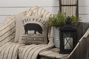 img 1 attached to VHC Brands Farmhouse Pillows Throws Sawyer Bedding in Decorative Pillows, Inserts & Covers