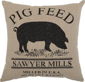 img 2 attached to VHC Brands Farmhouse Pillows Throws Sawyer Bedding in Decorative Pillows, Inserts & Covers