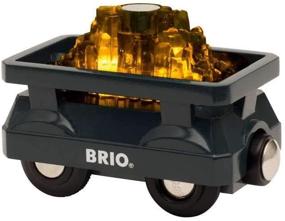 img 3 attached to 🚂 Brio World - Light Up Gold Wagon Set, 2-Piece Toy for Kids, Ages 3 and Up