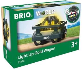 img 4 attached to 🚂 Brio World - Light Up Gold Wagon Set, 2-Piece Toy for Kids, Ages 3 and Up