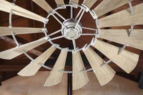 img 1 attached to 🌬️ Quorum 97215-9 Protruding Mount Ceiling Fan: 15 Weathered Oak Blades Galvanized for Optimal Performance