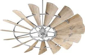 img 2 attached to 🌬️ Quorum 97215-9 Protruding Mount Ceiling Fan: 15 Weathered Oak Blades Galvanized for Optimal Performance