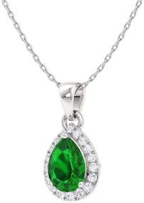 img 3 attached to Diamondere Natural Certified Emerald Necklace Girls' Jewelry