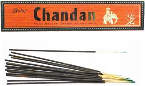 img 1 attached to Balaji Chandan Pure Mysore Sandal Mild Incense Sticks - Premium Fragrance in a Convenient Bundle (12 Packs x 15 Sticks)