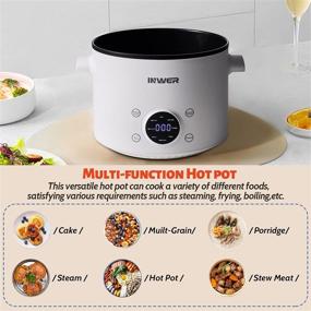 img 2 attached to 🍲 INWER 8-in-1 Electric Hot Pot, 2.5L One-Touch Operation Multifunction Cooker with Delay Start, Keep Warm Function, Non-stick Shabu Shabu Hot Pot with Power Adjustment, Ramen Cooker for Pasta and Egg