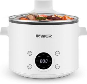 img 4 attached to 🍲 INWER 8-in-1 Electric Hot Pot, 2.5L One-Touch Operation Multifunction Cooker with Delay Start, Keep Warm Function, Non-stick Shabu Shabu Hot Pot with Power Adjustment, Ramen Cooker for Pasta and Egg