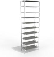 👠 oanon 10 tiers shoe rack: easy assembly, sturdy shoe tower stand for efficient shoe storage логотип