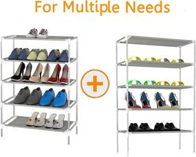 img 2 attached to 👠 Oanon 10 Tiers Shoe Rack: Easy Assembly, Sturdy Shoe Tower Stand for Efficient Shoe Storage