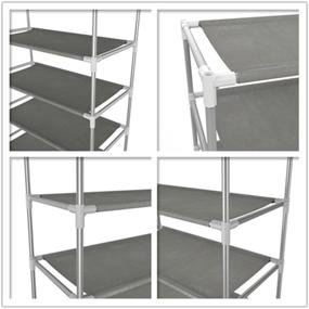 img 1 attached to 👠 Oanon 10 Tiers Shoe Rack: Easy Assembly, Sturdy Shoe Tower Stand for Efficient Shoe Storage