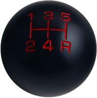 dewhel velocity sphere shift knob - 5 speed, short throw shifter - 200g weighted aluminum - m12x1.25 m10x1.5 m10x1.25 m8x1.25 - black logo