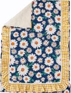🌼 charming brandream baby blanket: farmhouse floral vintage daisy ruffle blanket – soft, warm & 100% cotton for newborns logo