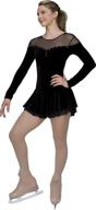 🖤 black chloenoel dlv04 (child) - velvet double layer mesh skirt figure skating dress logo